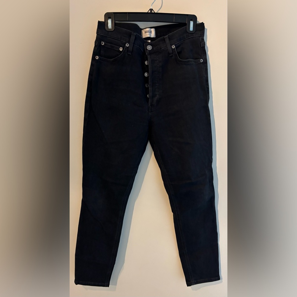 Agolde Black Button-Fly Jeans